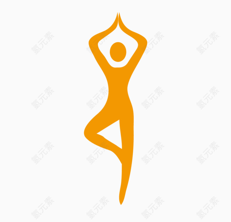 瑜伽动作矢量图素材