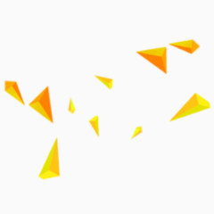 黄色立体三角锥