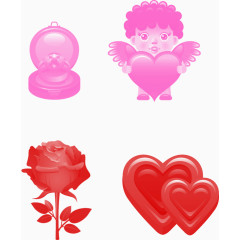 情人节简易画图标元素