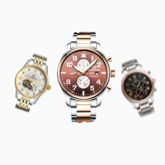 高档高端金色手表产品实物