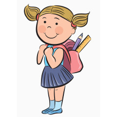 儿童手绘女孩书包