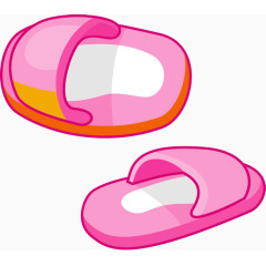 手绘粉红色棉拖