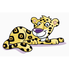 可爱的卡通豹子元素