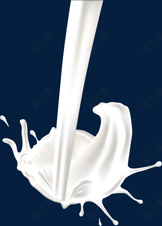 动态冲牛奶png 
