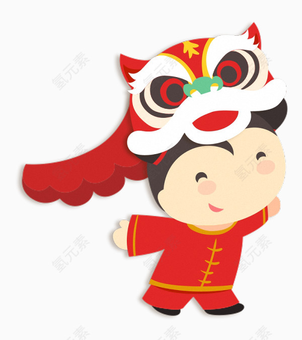 卡通舞狮