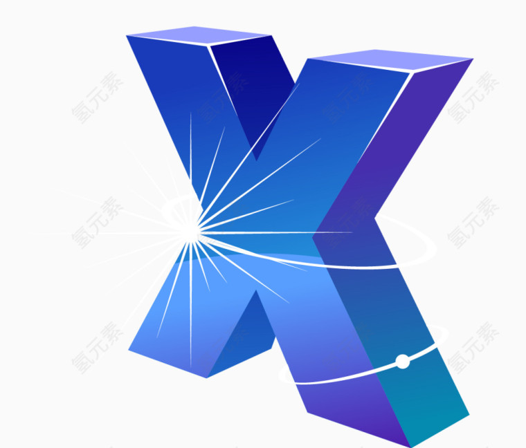 闪光效果字母X