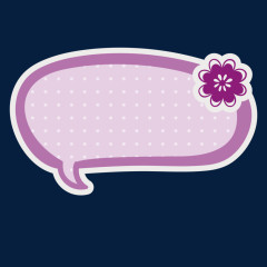 彩色卡通语言气泡矢量素材