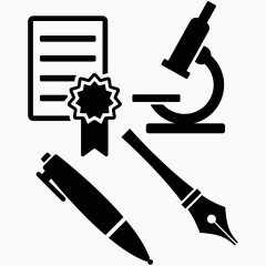 精致学校学生办公用品毕业图标