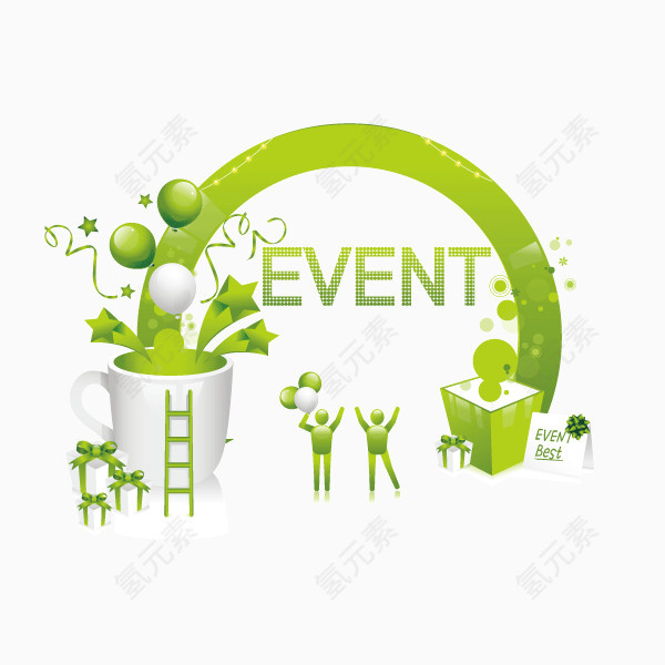 绿色 装饰图案 环保装饰