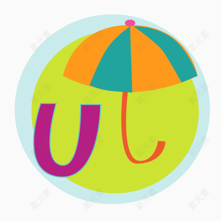 卡通字母U