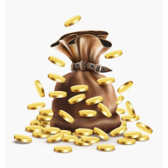 金币钱袋矢量素材