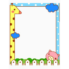 长颈鹿卡通边框