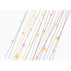 彩色圆圈线条直线