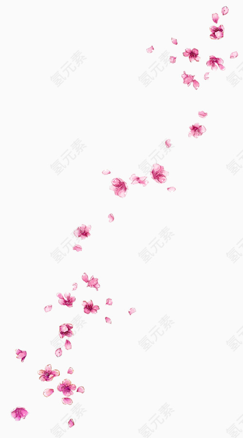花朵漂浮元素