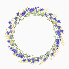 卡通精美五彩花卉圆环