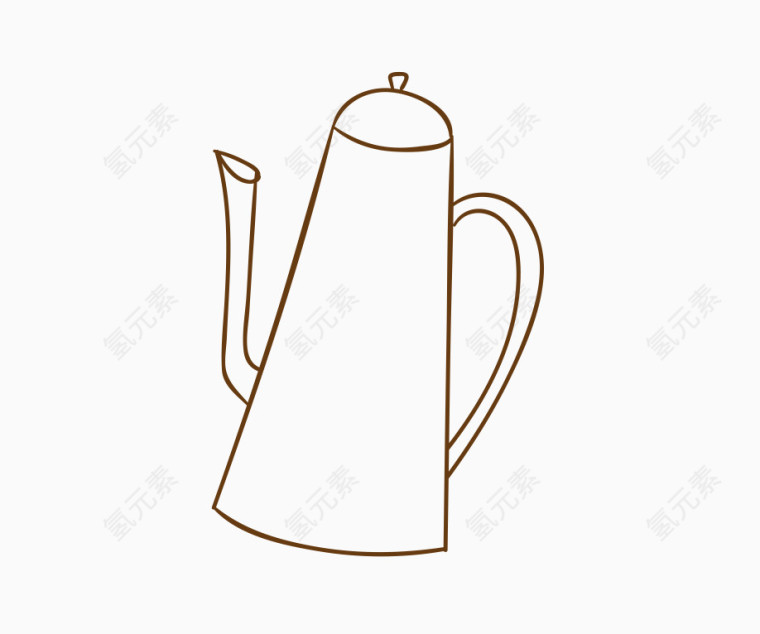 简约线条水壶