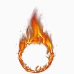 圆形红色火焰元素