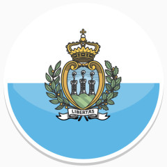 圣马里诺Flat-Round-World-Flag-icons