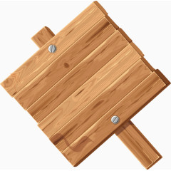 夏日元素木牌卡通手绘装饰元素