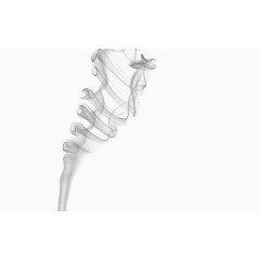 灰色透明轻烟烟雾烟云扭曲飘散的轻烟