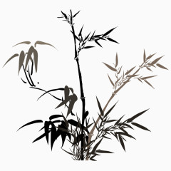 手绘竹叶