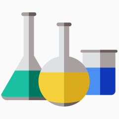 卡通学校科技实验瓶