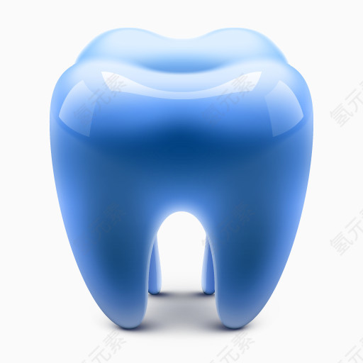 蓝色的牙齿