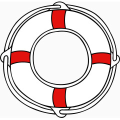 卡通手绘夏日元素救生圈