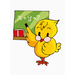 卡通小黄鸡老师