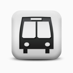 磨砂白广场图标运输旅行运输学校总线交通出行图标