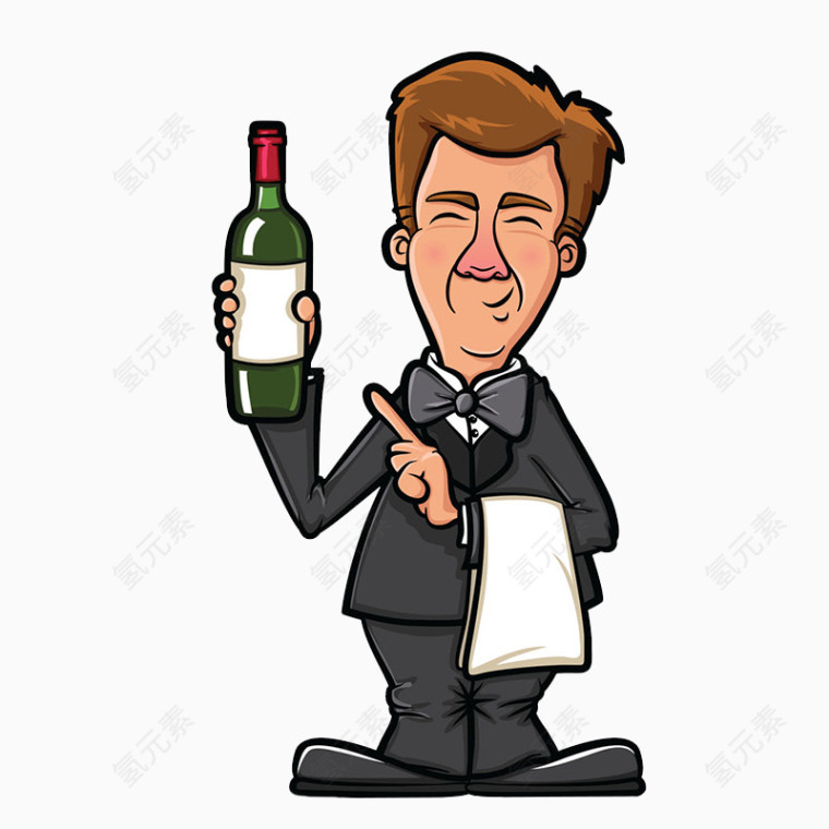 推销红酒的服务生