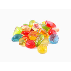 一堆彩色的橡皮糖