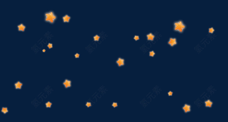 五角星星漂浮装饰漂浮元素 