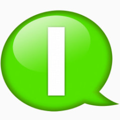 我演讲气球绿色图标