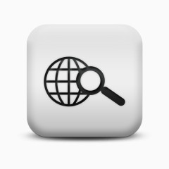 不光滑的白色的广场图标业务搜索商业偶像