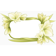 春天清新花环边框