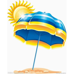 卡通手绘太阳伞