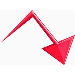 矢量手绘几何向下箭头