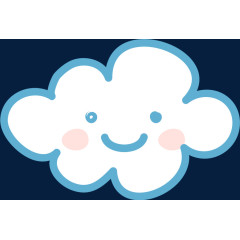 卡通手绘可爱拟人云朵 