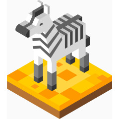 立体卡通斑马动物