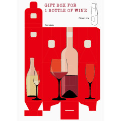 红酒包装矢量素材