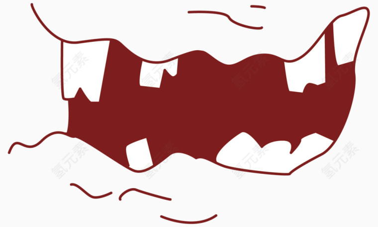 卡通手绘嘴巴