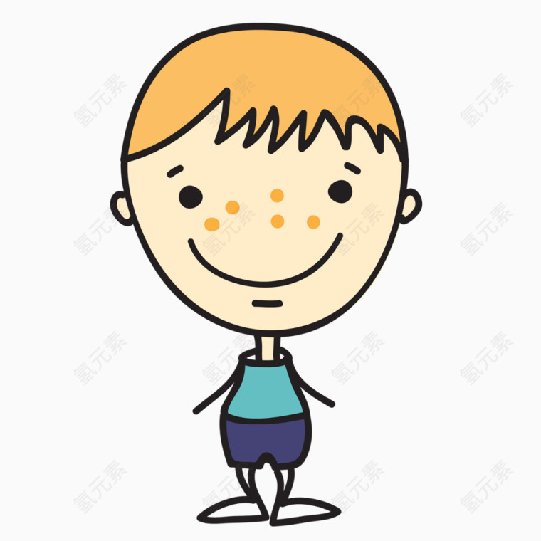 小男孩简笔画