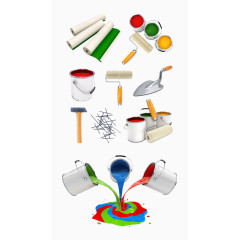 多个装修工具素材 油漆刷子工具素材