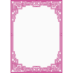 中国风紫红色边框