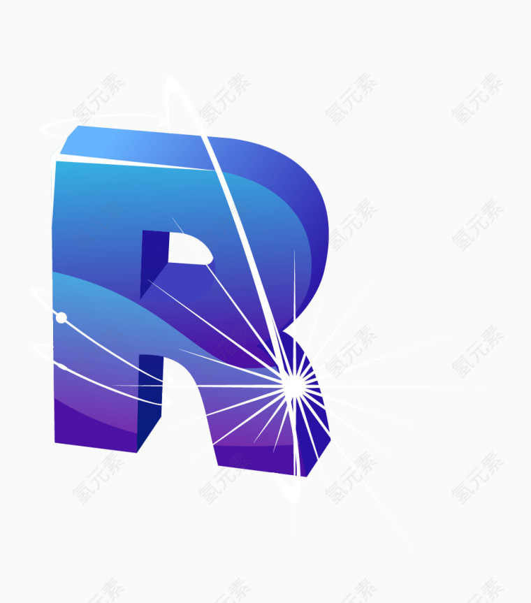 闪光效果字母R