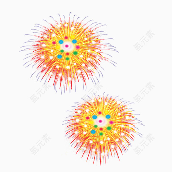 烟花盛开中
