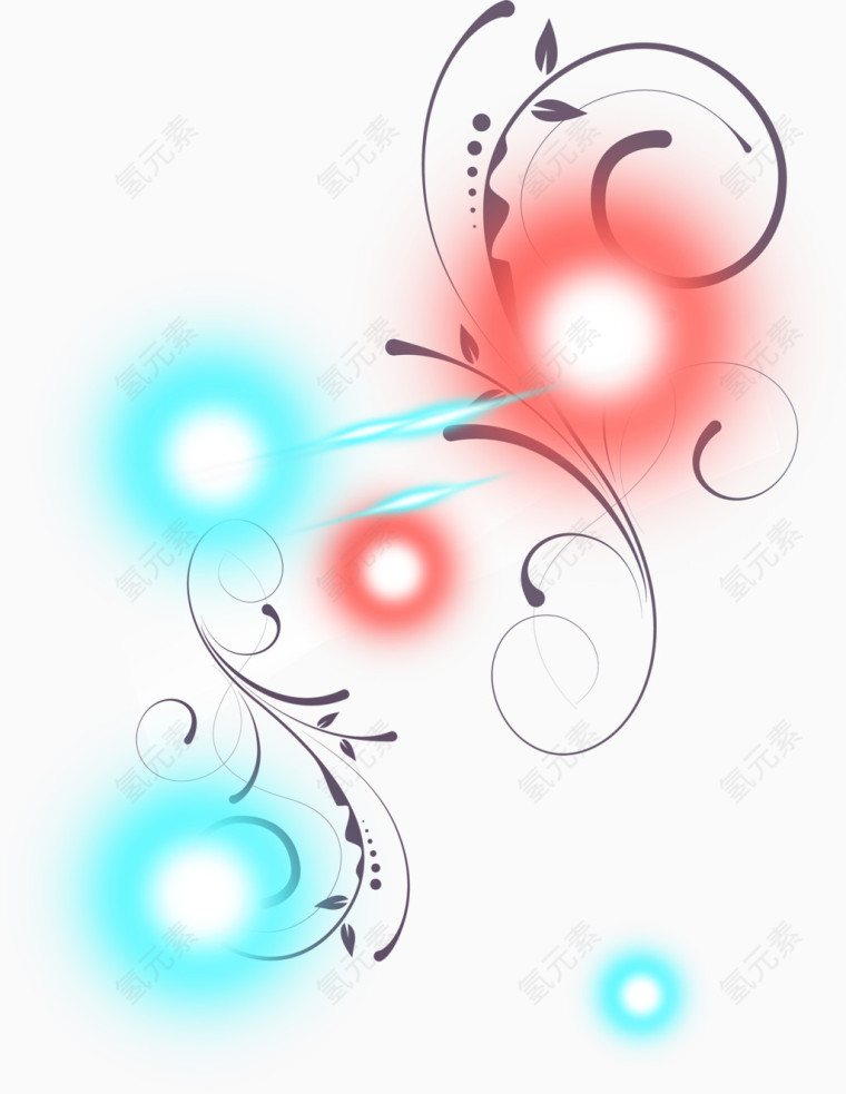 手绘光晕花纹