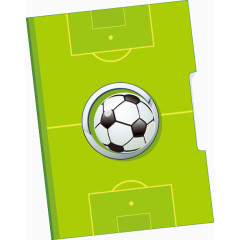 绿色足球本子矢量