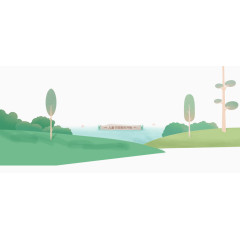 绿色公园场景背景